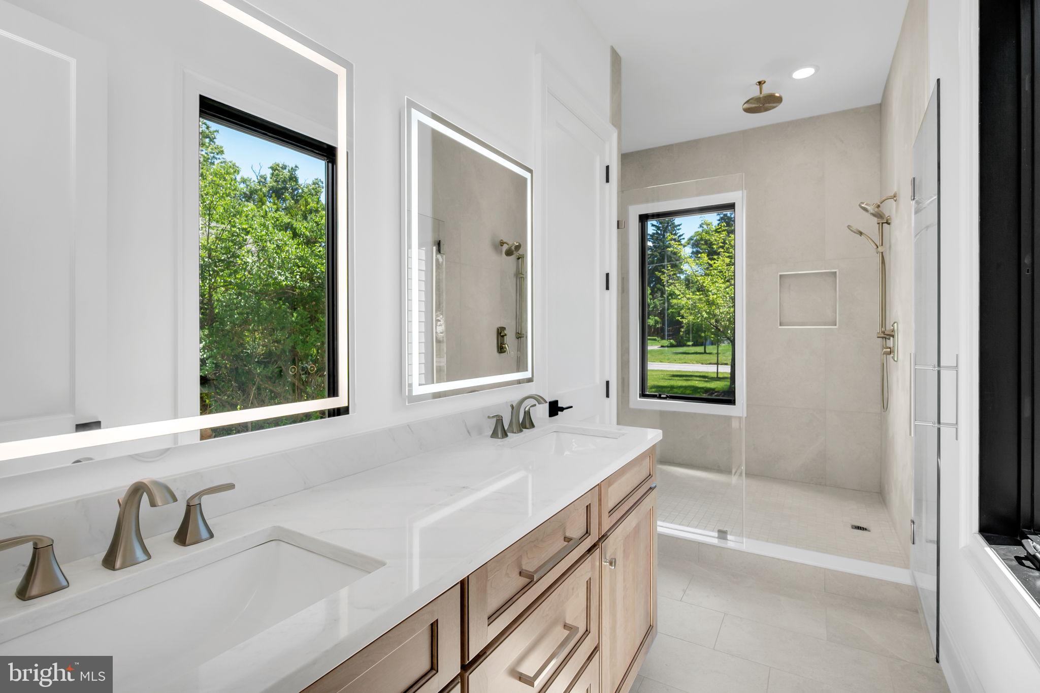 32 Gulick Road Princeton, NJ 08540 - Photo 30 of 56 Sleek modern bathroom with natural light.