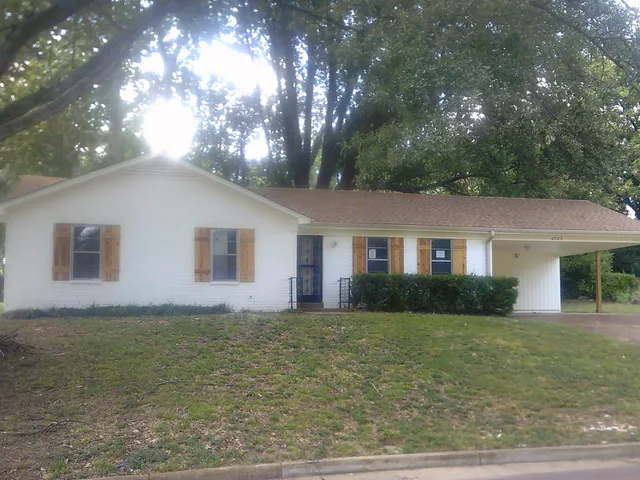 a house that has a tree in front of it