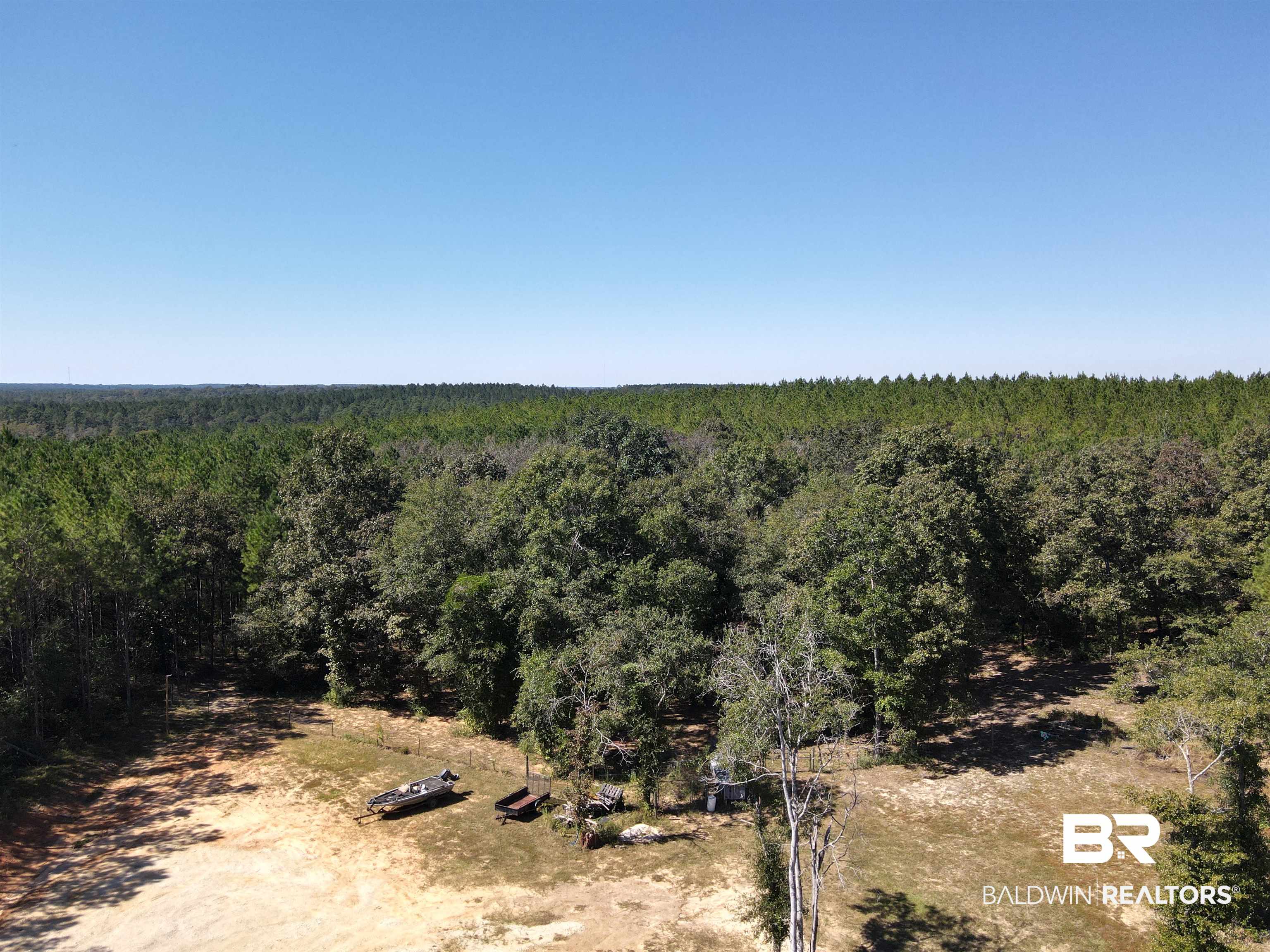 30687 Brady Road Robertsdale, AL 36567 - Photo 53 of 53 Aerial View to the back of the property.