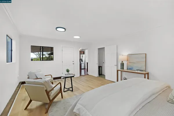 a view of a house with wooden wall