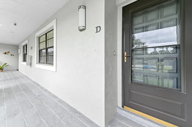 a view of a glass door with a glass door