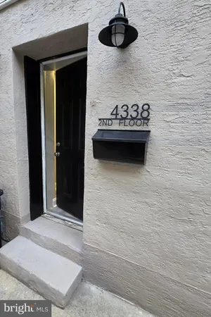 a view of a door of the house