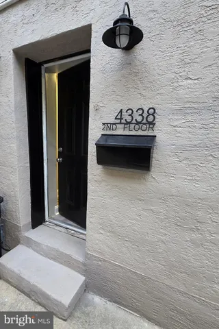 a view of a door of the house