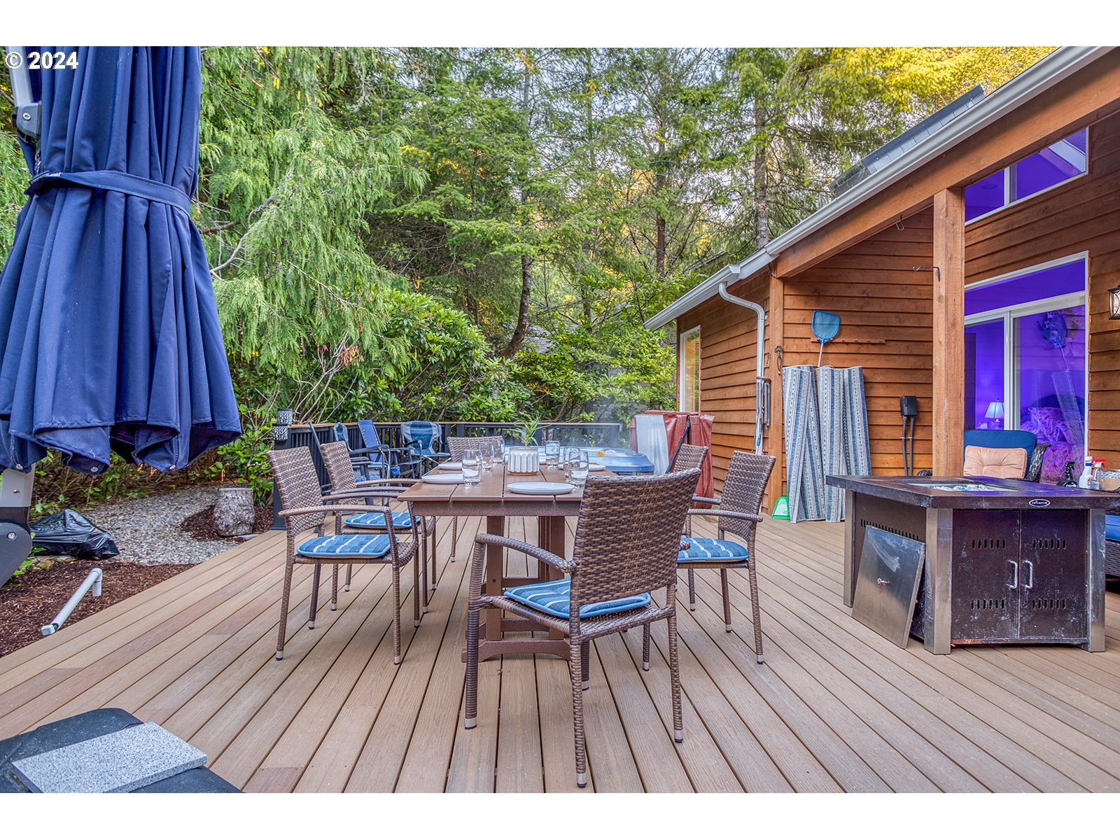 115 Southwest Cormorant Depoe Bay, OR 97341 - Photo 17 of 47 a view of backyard with a deck and wooden floor