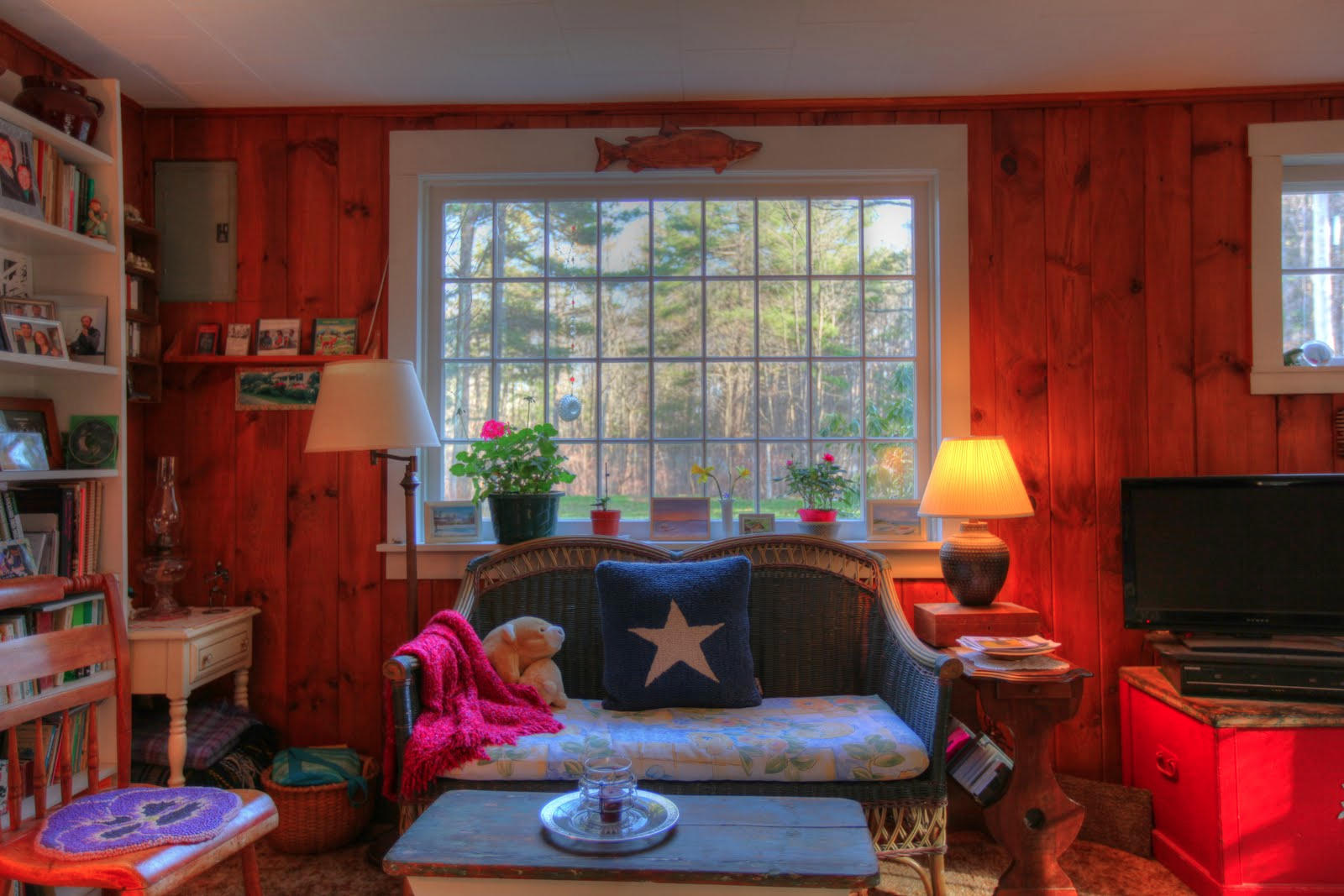 36 Blue Hill Road Monterey, MA 01245 - Photo 23 of 34 a living room with furniture a flat screen tv and a window