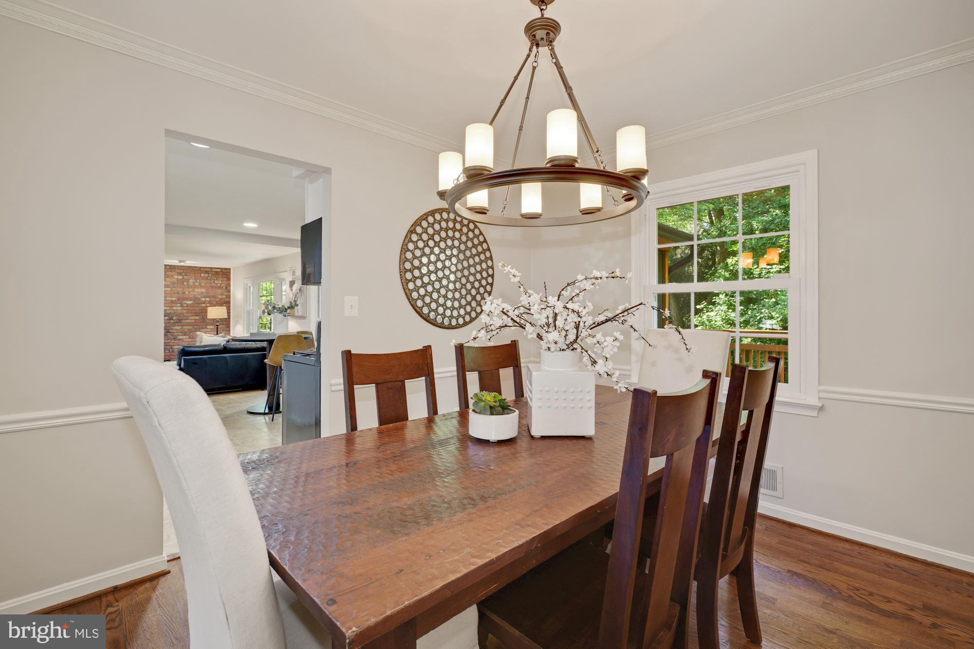 8600 Atwell Road Potomac, MD 20854 - Photo 8 of 33 Dining Room Opens to Living Room & Kitchen
