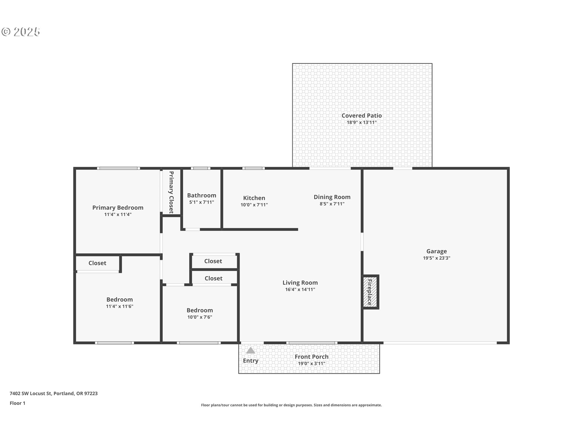 7402 Southwest Locust Street Portland, OR 97223 - Photo 25 of 25 a picture of a floor plan