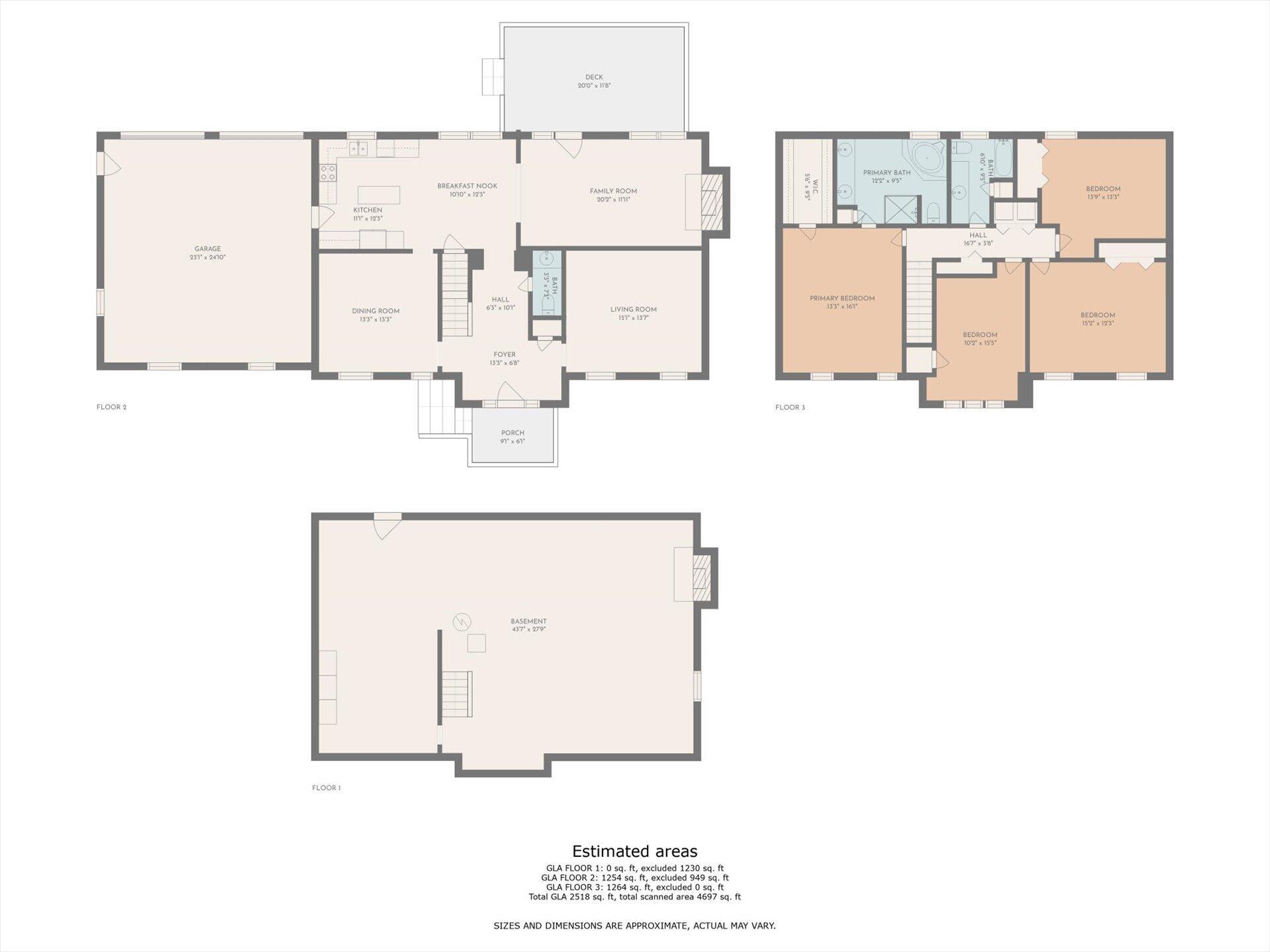 141 Stonehaven Lane Blue Ridge, VA 24064 - Photo 39 of 42 39-all_floors_dimensions_141_stonehaven_