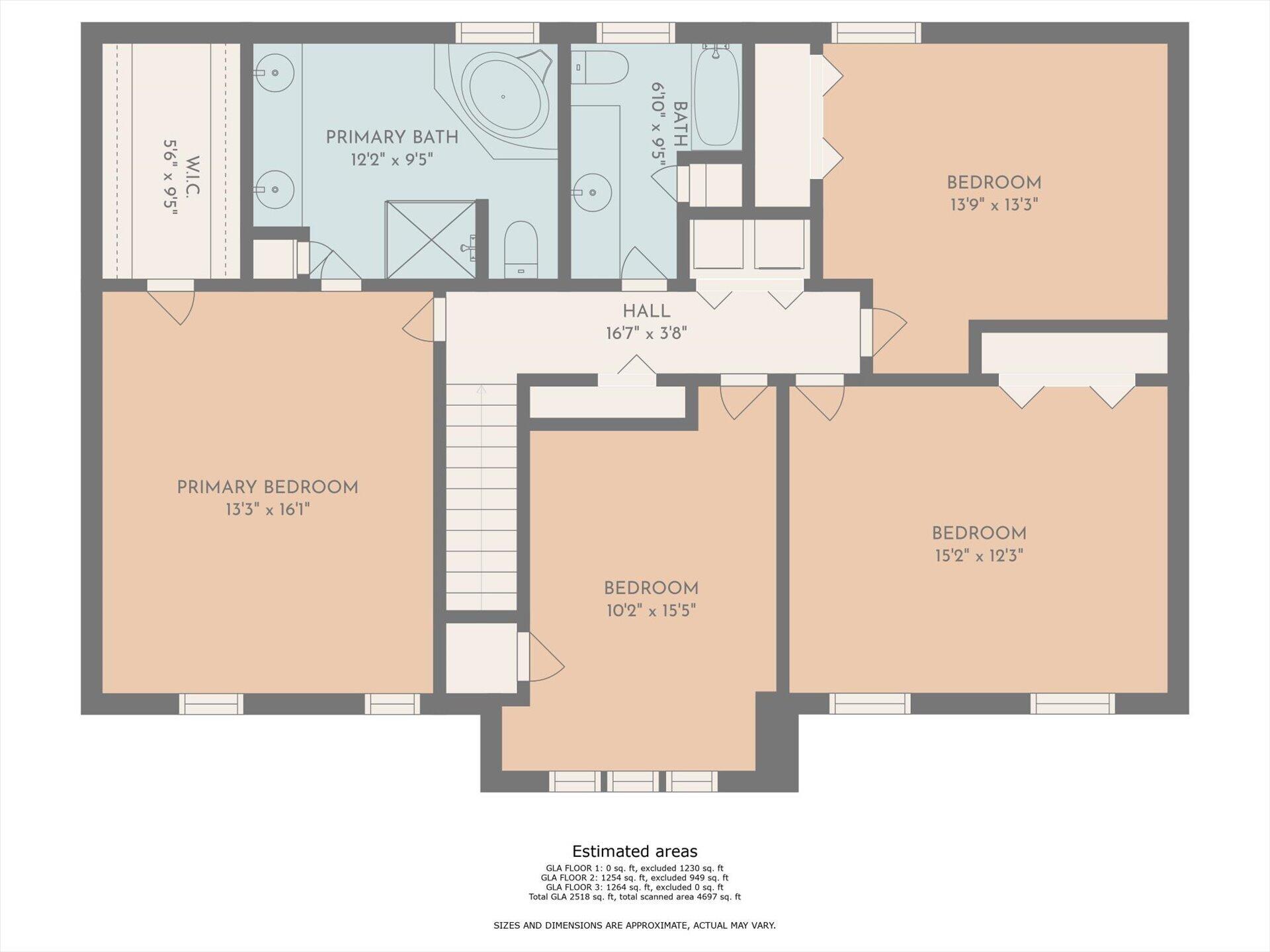 141 Stonehaven Lane Blue Ridge, VA 24064 - Photo 41 of 42 03-3rd_floor_dimensions_141_stonehaven_l