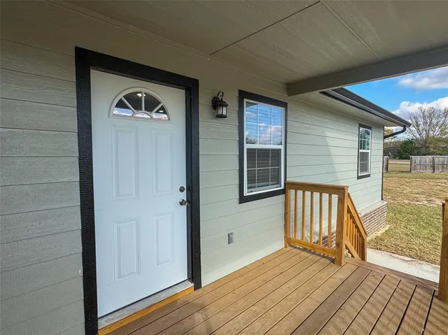 a view of front door of house