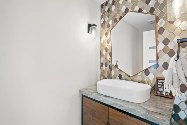 a view of an outdoor space and mountain view