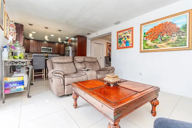 a room with furniture and a table