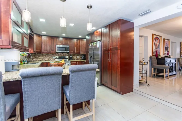 a living room filled with furniture