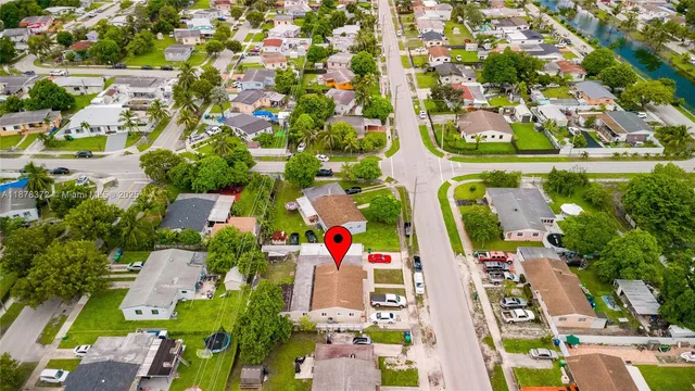 an aerial view of multiple house