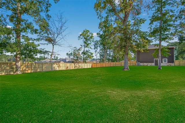 a view of yard with grass and a trees