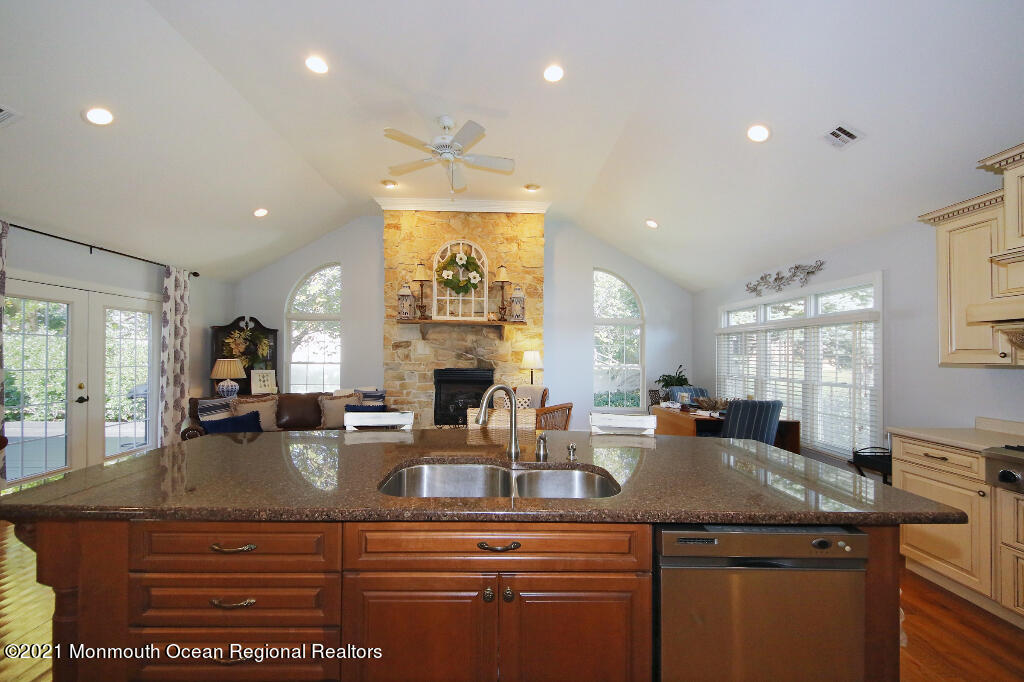 1132 Mohegan Road Manasquan, NJ 08736 - Photo 20 of 35 a kitchen with sink and view of living room