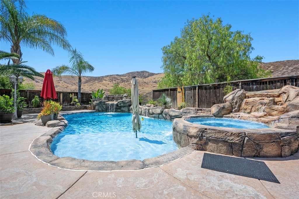 a view of outdoor space yard deck patio and swimming pool