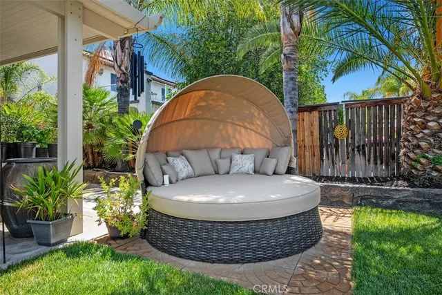 a view of outdoor space with garden