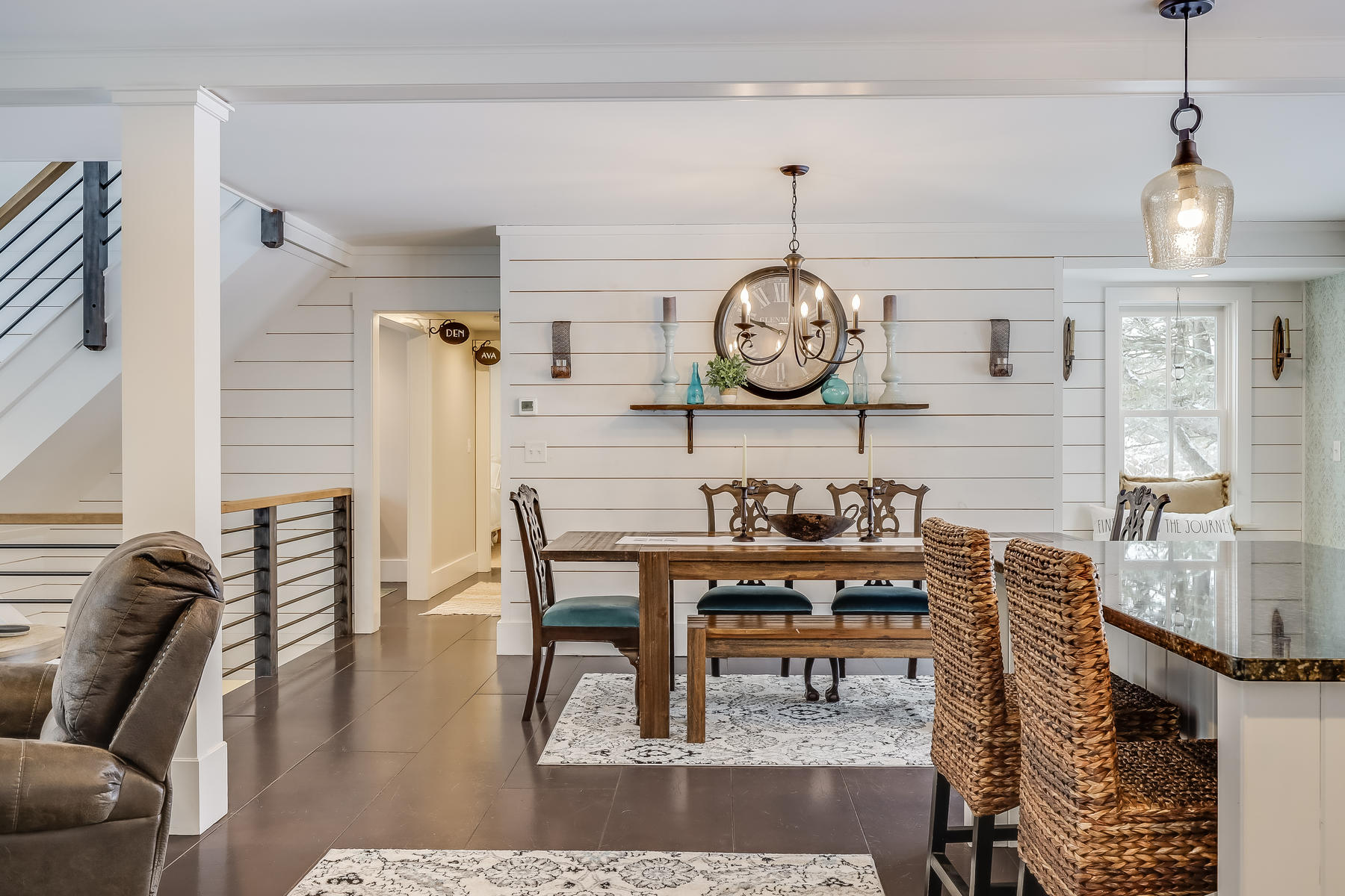 640 Setucket Road East Dennis, MA 02660 - Photo 19 of 57 a living room with furniture a rug and a clock