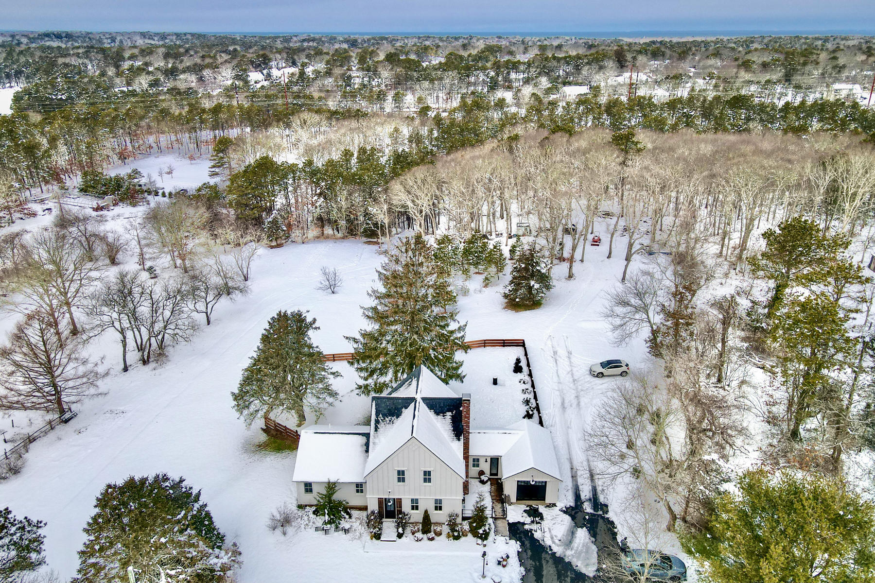 640 Setucket Road East Dennis, MA 02660 - Photo 54 of 57 an aerial view of residential houses with outdoor space