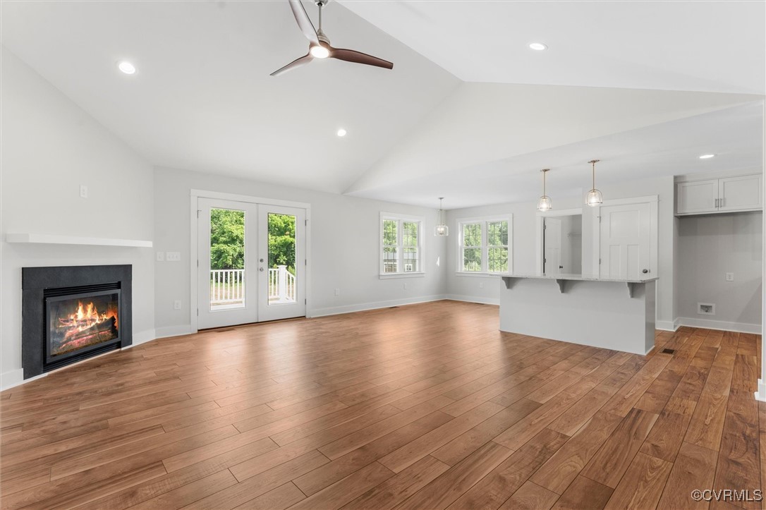 699 Trimmers Shop Road West Point, VA 23181 - Photo 8 of 27 Unfurnished living room featuring lofted ceiling,