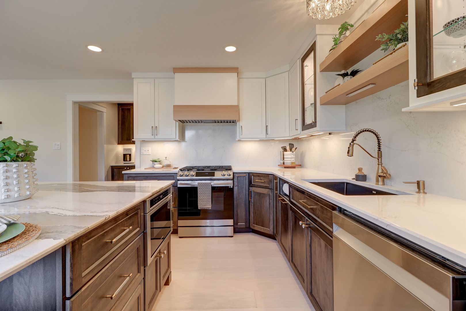 12749 Lawrence Road Sterling, IL 61081 - Photo 8 of 45 a kitchen with a sink stove top oven and cabinets