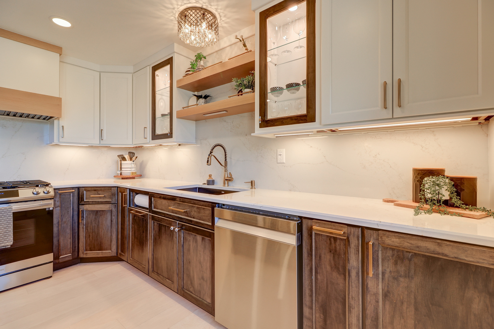 12749 Lawrence Road Sterling, IL 61081 - Photo 10 of 45 a kitchen with stainless steel appliances granite countertop a sink and a stove