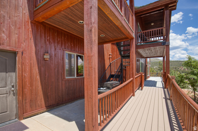 755 South Zion Ridge Drive Orderville, UT 84758 - Photo 16 of 84 Wooden deck featuring stairway
