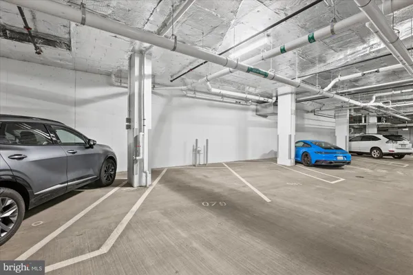 a car parked in garage
