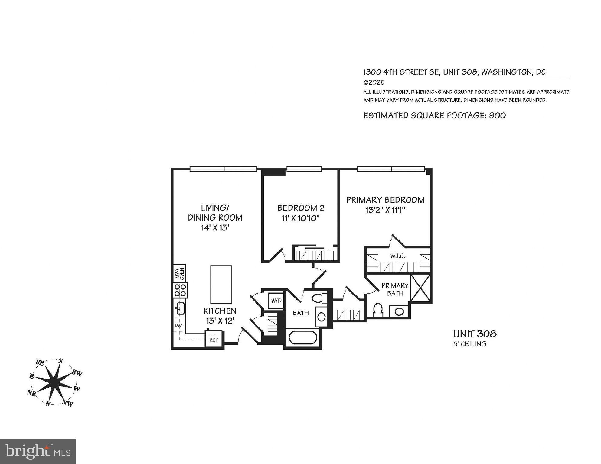 1300 4th Street Southeast, Unit 308 Washington, DC 20003 - Photo 15 of 15 Floorplan