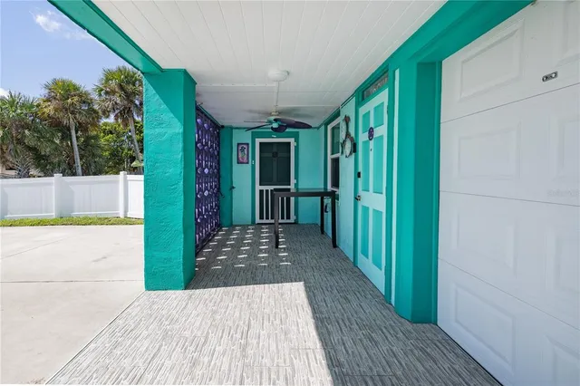 a view of front door of house