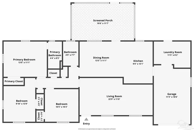 a view of an empty room and window