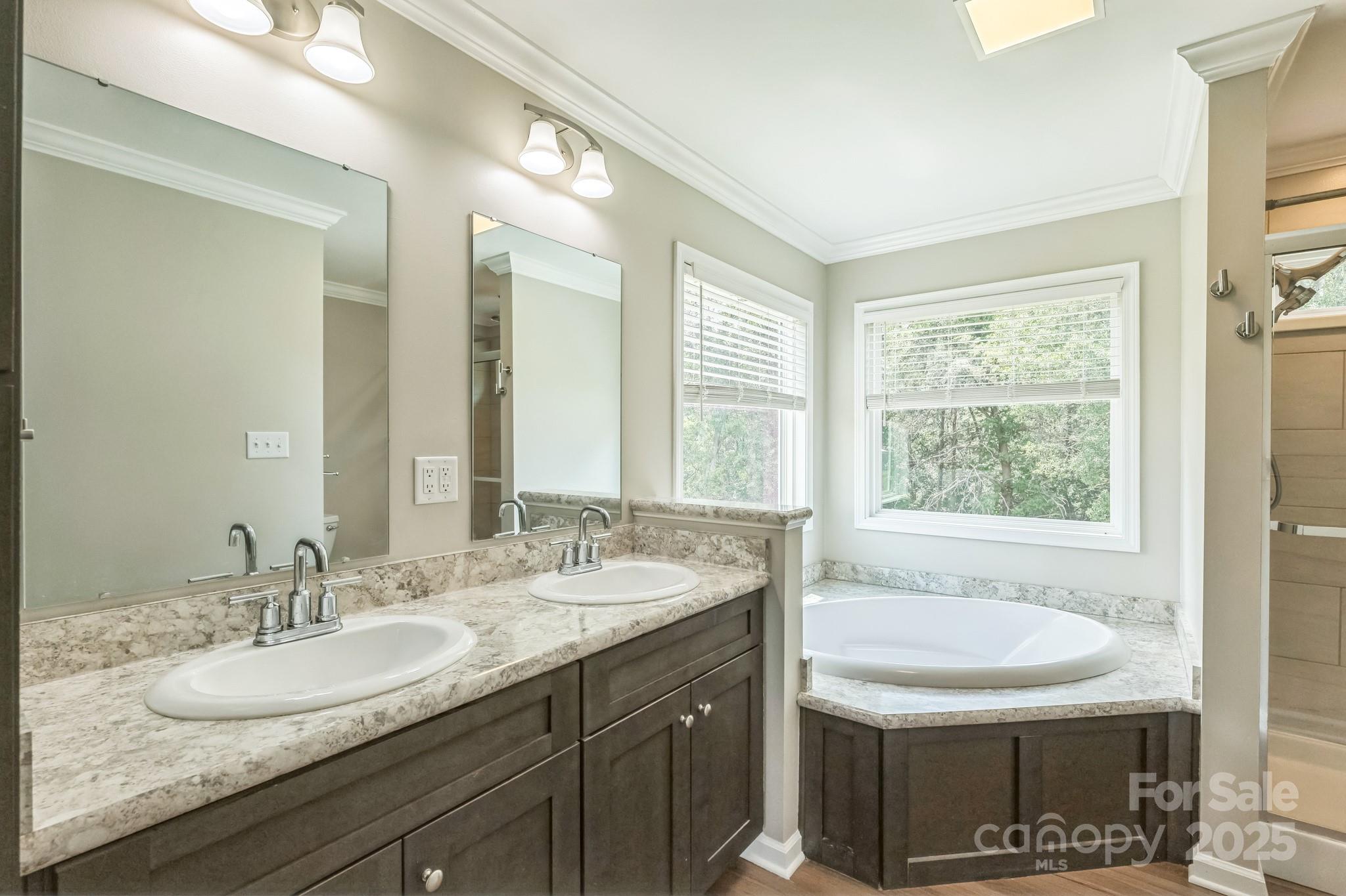 1259 Hardin Road Dallas, NC 28034 - Photo 13 of 16 a bathroom with a granite countertop sink and a mirror