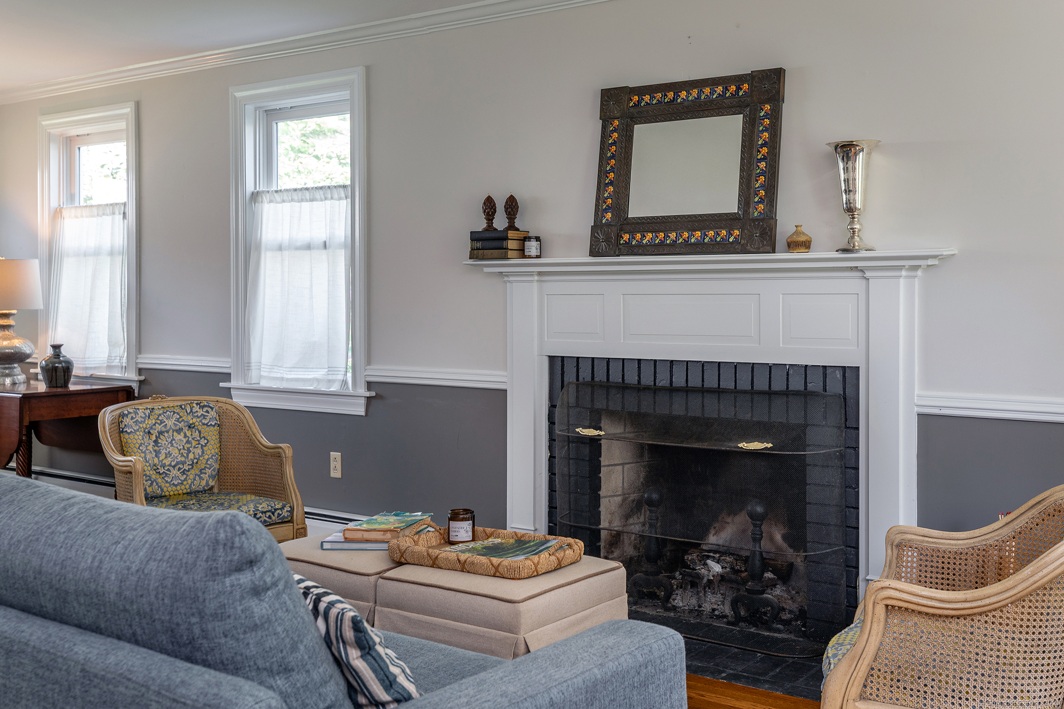 87 Canaan Road, Unit 2G Salisbury, CT 06068 - Photo 8 of 30 a living room with furniture and a fireplace