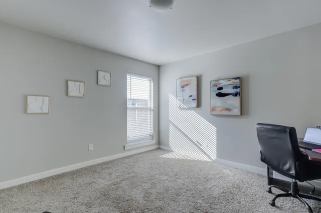 a view of workspace with fan