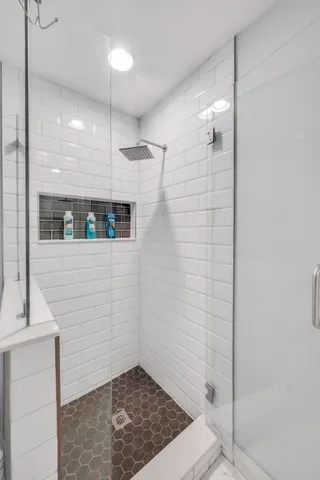 a view of a backyard with a garden