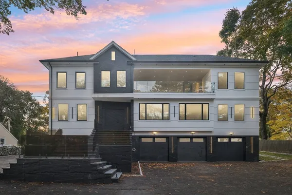 a front view of a house