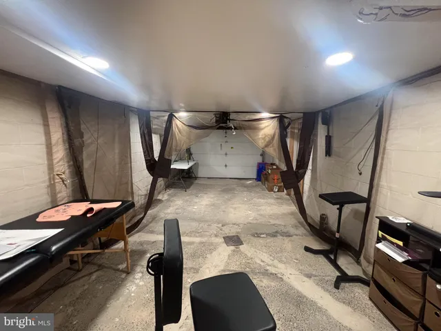 a room with gym equipment