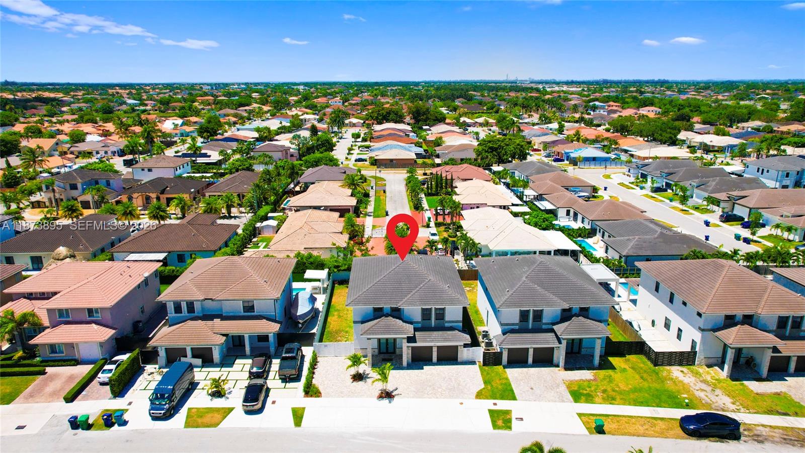14841 Southwest 39th Terrace Miami, FL 33185 - Photo 53 of 57 an aerial view of residential houses with outdoor space