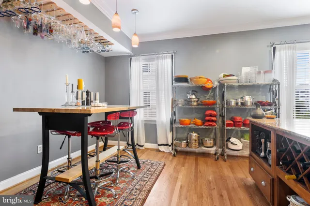 a view of a garden from a balcony