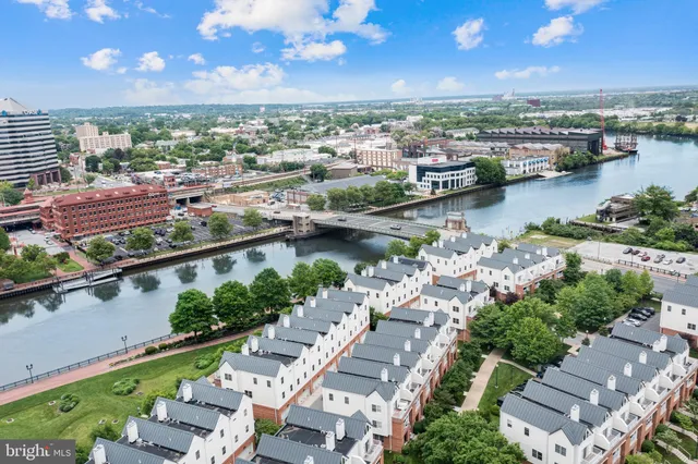 an aerial view of a city