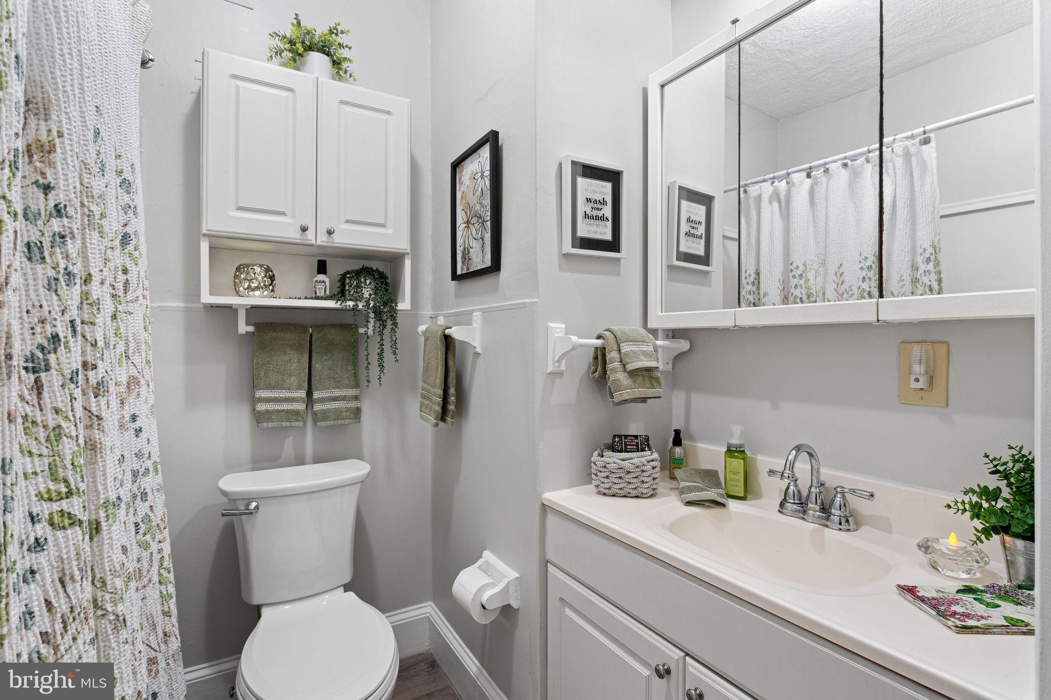 110 Potter Street Haddonfield, NJ 08033 - Photo 19 of 48 a bathroom with a sink a toilet and vanity