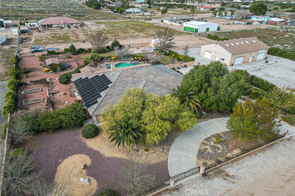7172 Jargon Road Hesperia, CA 92344 - Photo 65 of 75 an aerial view of a house with a yard and lake view