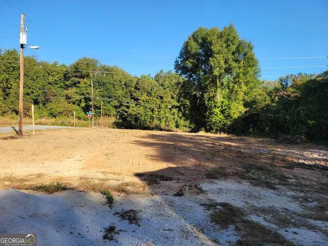 a view of a yard with a house