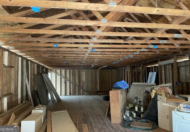 a view of a yard with a plants