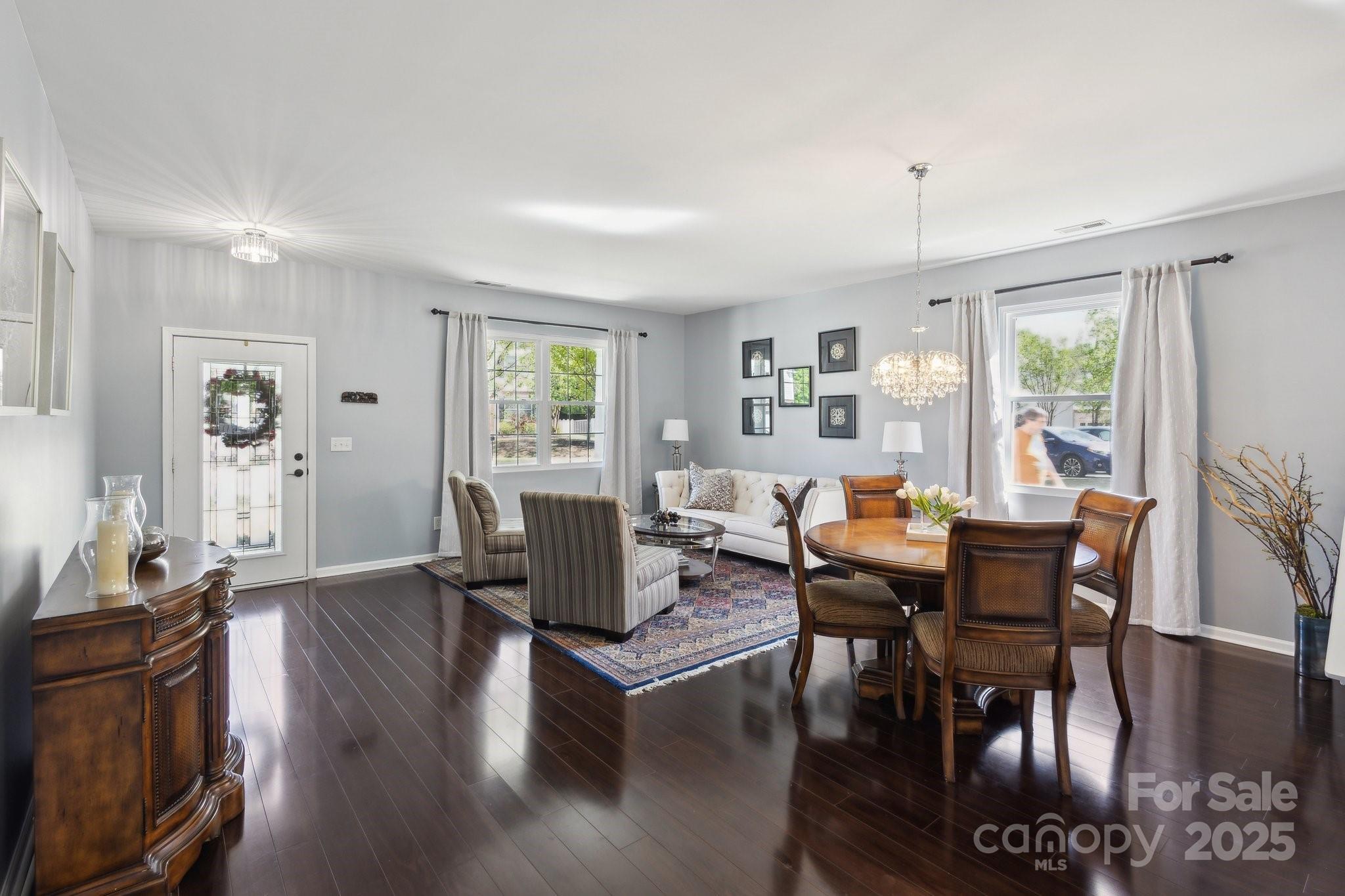 221 Sycamore Creek Road Fort Mill, SC 29708 - Photo 10 of 37 a living room with fireplace furniture and a wooden floor