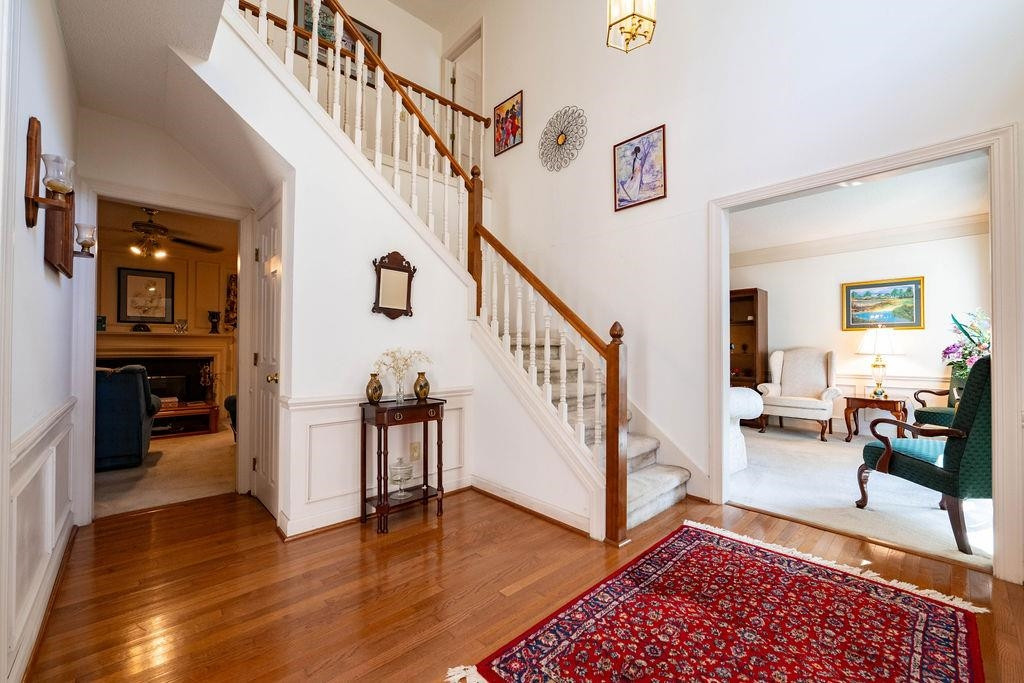119 Nuttree Way Durham, NC 27713 - Photo 22 of 41 a view of entryway and hall with wooden floor