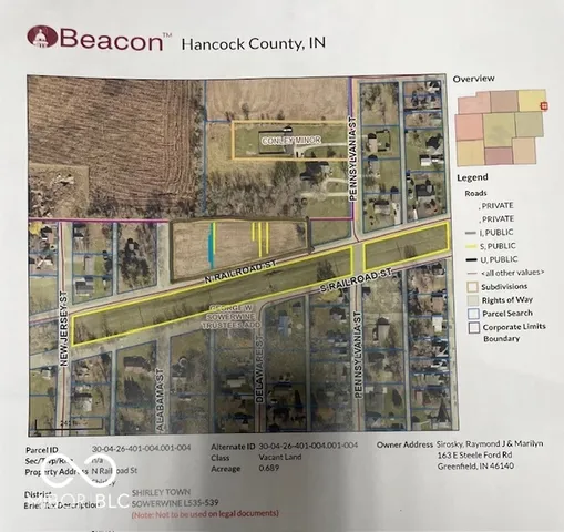 $45,000 | 0 North Railroad Street, Shirley, IN 47384