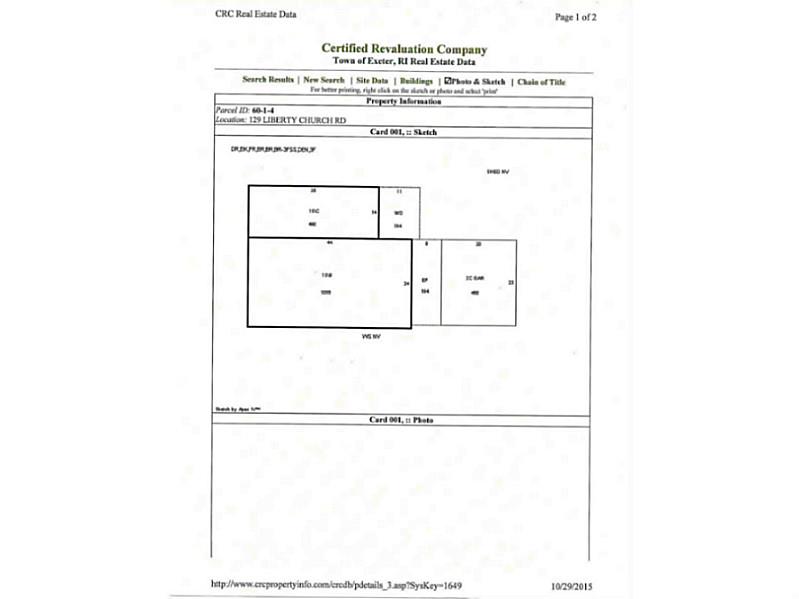 129 Liberty Church Road Exeter, RI 02822 - Photo 12 of 13 Other Plan. House Sketch