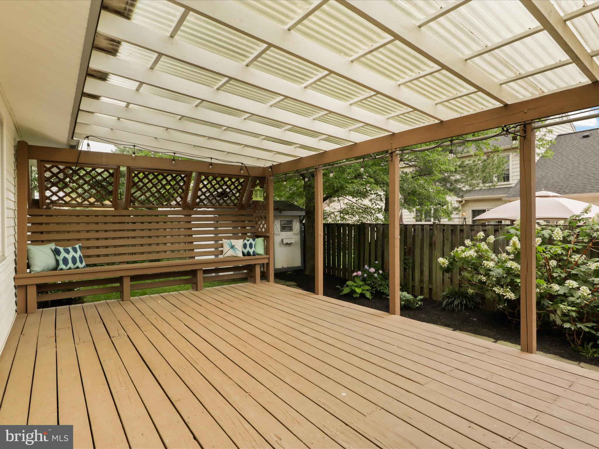 6535 Riefton Court Alexandria, VA 22310 - Photo 34 of 44 Large covered deck with bench
